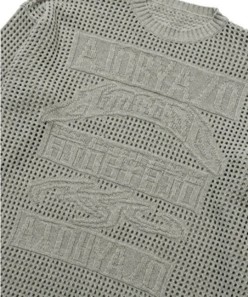 AJOBYAJO（アジョバイアジョ）の「AJOBYAJO/アジョバイアジョ/Total Logo Needle Sweater（ニット/セーター・レディース・カーキ・XL/L）」の6枚目の写真