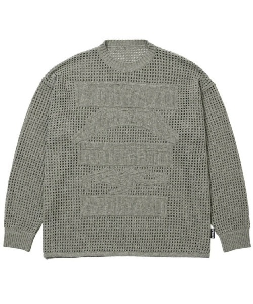 AJOBYAJO（アジョバイアジョ）の「AJOBYAJO/アジョバイアジョ/Total Logo Needle Sweater（ニット/セーター・レディース・カーキ・XL/L）」の4枚目の写真