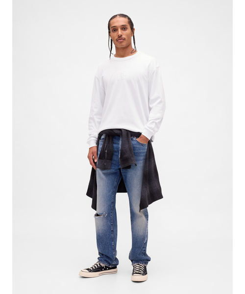 GAP（ギャップ）の「GAPロゴTシャツ（Tシャツ/カットソー・メンズ・ネイビー/ホワイト/グレー/ブラック・S/M/L/XL/XS）」の7枚目の写真