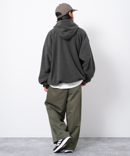 RAT EFFECT（ラットエフェクト）の「フリースサイドポケットフーディー（パーカー・キッズ・チャコールグレー/ブラック/カーキ・160/150/140/170/130）」の8枚目の写真