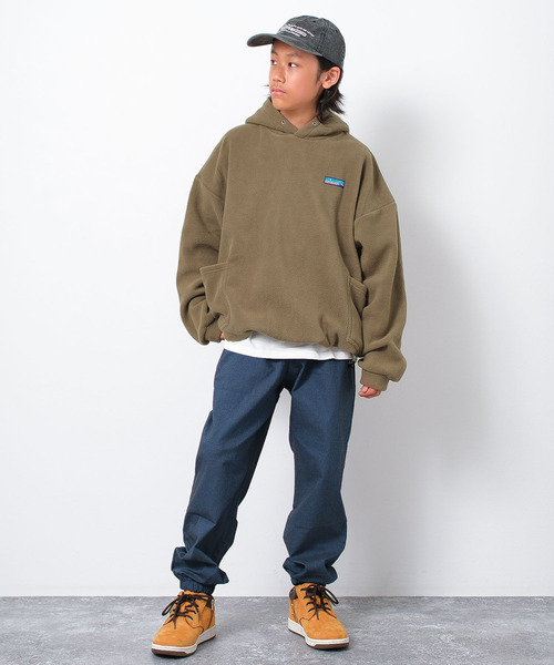 RAT EFFECT（ラットエフェクト）の「フリースサイドポケットフーディー（パーカー・キッズ・チャコールグレー/ブラック/カーキ・160/150/140/170/130）」の9枚目の写真