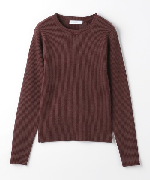 A DAY IN THE LIFE UNITED ARROWS（アデイインザライフユナイテッドアローズ）の「ハーフジップベスト+リブクルーネック ‐ハンドウォッシャブル‐＜A DAY IN THE LIFE＞（ニット/セーター・レディース・ダークグレー/ダークブラウン・FREE）」の9枚目の写真