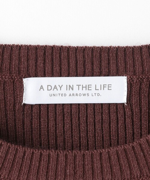 A DAY IN THE LIFE UNITED ARROWS（アデイインザライフユナイテッドアローズ）の「ハーフジップベスト+リブクルーネック ‐ハンドウォッシャブル‐＜A DAY IN THE LIFE＞（ニット/セーター・レディース・ダークグレー/ダークブラウン・FREE）」の13枚目の写真