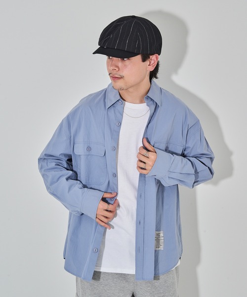 schott（ショット）の「【SCHOTT】ショット STRIPE CASQUETTE キャスケット ピンストライプ 夏でもかぶれる薄手のドライタッチ SC159 CBS（キャスケット・メンズ・ブラック/ネイビー/ブラウン・FREE）」の4枚目の写真