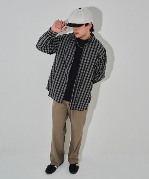 schott（ショット）の「【SCHOTT】ショット STRIPE CASQUETTE キャスケット ピンストライプ 夏でもかぶれる薄手のドライタッチ SC159 CBS（キャスケット・メンズ・ブラック/ネイビー/ブラウン・FREE）」の12枚目の写真