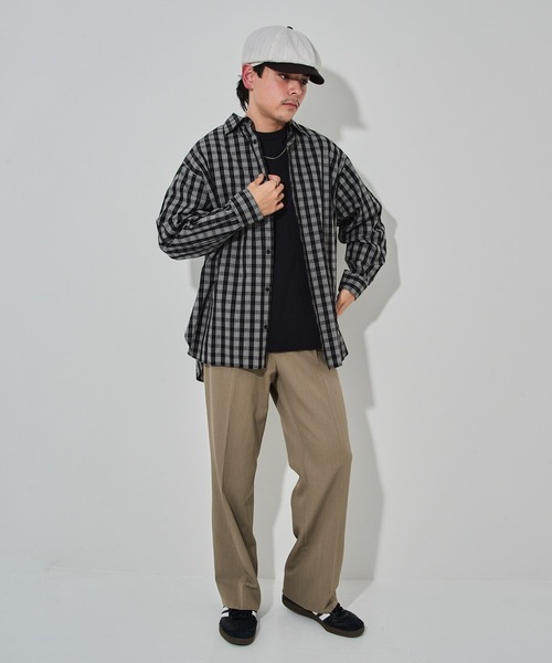 schott（ショット）の「【SCHOTT】ショット STRIPE CASQUETTE キャスケット ピンストライプ 夏でもかぶれる薄手のドライタッチ SC159 CBS（キャスケット・メンズ・ブラック/ネイビー/ブラウン・FREE）」の13枚目の写真