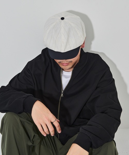 schott（ショット）の「【SCHOTT】ショット STRIPE CASQUETTE キャスケット ピンストライプ 夏でもかぶれる薄手のドライタッチ SC159 CBS（キャスケット・メンズ・ブラック/ネイビー/ブラウン・FREE）」の18枚目の写真