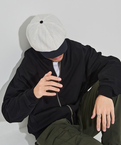 schott（ショット）の「【SCHOTT】ショット STRIPE CASQUETTE キャスケット ピンストライプ 夏でもかぶれる薄手のドライタッチ SC159 CBS（キャスケット・メンズ・ブラック/ネイビー/ブラウン・FREE）」の19枚目の写真
