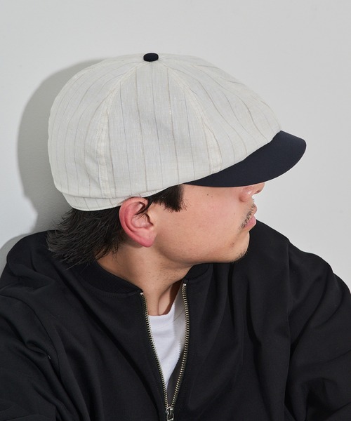 schott（ショット）の「【SCHOTT】ショット STRIPE CASQUETTE キャスケット ピンストライプ 夏でもかぶれる薄手のドライタッチ SC159 CBS（キャスケット・メンズ・ブラック/ネイビー/ブラウン・FREE）」の17枚目の写真