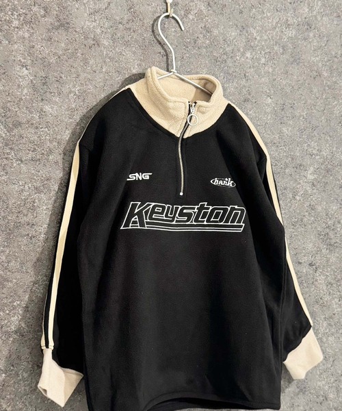 セール】フリース ハーフZIP BIG GAMEトレーナー（スウェット