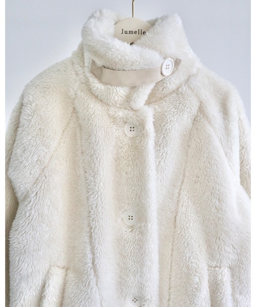 JUMELLE（ジュメロ）の「ムートンボアコート（ムートンコート・レディース・アイボリー/ベージュ・FREE）」の21枚目の写真