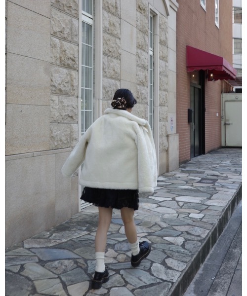 JUMELLE（ジュメロ）の「ムートンボアコート（ムートンコート・レディース・アイボリー/ベージュ・FREE）」の9枚目の写真
