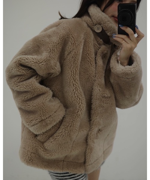 JUMELLE（ジュメロ）の「ムートンボアコート（ムートンコート・レディース・アイボリー/ベージュ・FREE）」の12枚目の写真