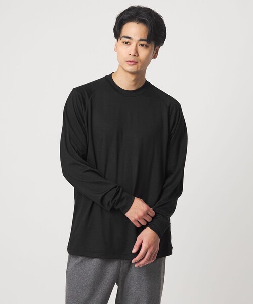 MARMOT(マーモット)の「【別注】<Marmot>GLR メリノウール ロングスリーブ Tシャツ(Tシャツ/カットソー・メンズ・ブラック/グレー系・XL/L/M)」の2枚目の写真