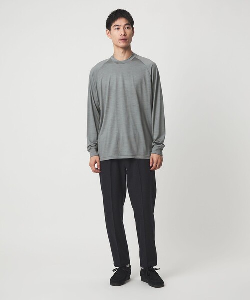 MARMOT(マーモット)の「【別注】<Marmot>GLR メリノウール ロングスリーブ Tシャツ(Tシャツ/カットソー・メンズ・ブラック/グレー系・XL/L/M)」の3枚目の写真