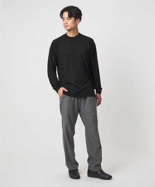 MARMOT(マーモット)の「【別注】<Marmot>GLR メリノウール ロングスリーブ Tシャツ(Tシャツ/カットソー・メンズ・ブラック/グレー系・XL/L/M)」の4枚目の写真