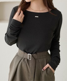 apres jour clair | 【apres jour clair】プレート付きトップス(Tシャツ/カットソー)