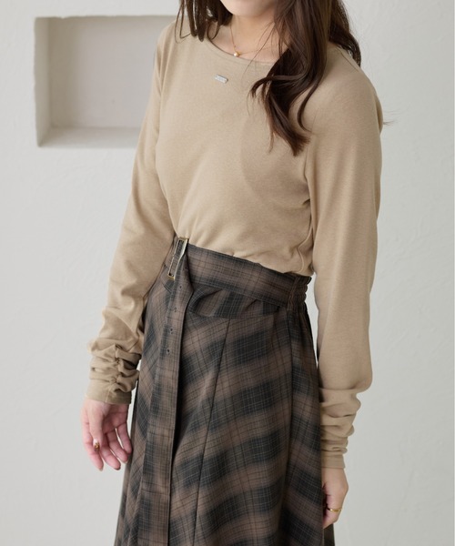 apres jour clair（アプレジュールクレア）の「【apres jour clair】プレート付きトップス（Tシャツ/カットソー・レディース・オレンジ系その他/アイボリー/ブラック/ブラウン系その他/ベージュ/オフホワイト/ピンク・X-LARGE/フリー）」の19枚目の写真