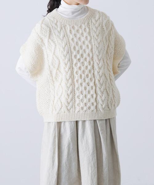 ペルーアランワイドベスト（ニット/セーター）｜かぐれ（カグレ）の