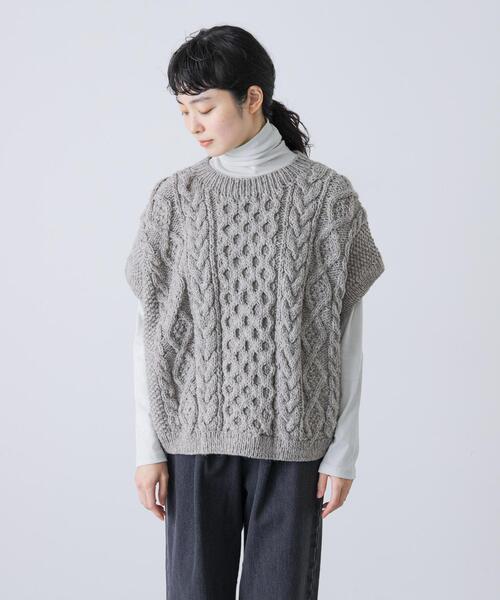 ペルーアランワイドベスト（ニット/セーター）｜かぐれ（カグレ）の