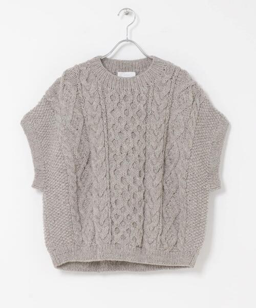 かぐれ　ペルーショルダーニットウォーマー　グレー 楽天市場】ペルーショルダーニットウォーマー／かぐれ（kagure