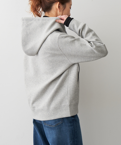 Spick & Span（スピックアンドスパン）の「《追加4》ストレッチジップフードパーカー（パーカー・レディース・チャコールグレー/ライトグレー/ブラウン・FREE）」の10枚目の写真