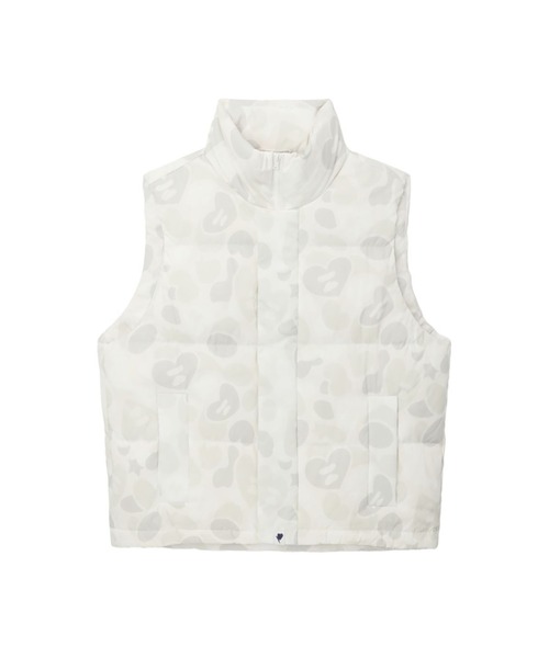 A BATHING APE(アベイシングエイプ)の「CAMO VEST DOWN JACKET(ダウンベスト・レディース・アイボリー・SMALL)」の1枚目の写真