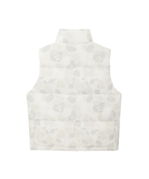 A BATHING APE(アベイシングエイプ)の「CAMO VEST DOWN JACKET(ダウンベスト・レディース・アイボリー・SMALL)」の2枚目の写真