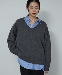 GALLARDAGALANTE | 【冬のお助けニット】メリノウールVニット(ニット/セーター)