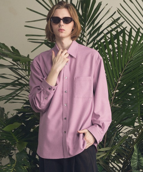 MAISON SPECIAL(メゾンスペシャル)の「《UNISEX》Toro-washer Prime-Over Shirt/トロワッシャープライムオーバーシャツ【MAISON SPECIAL/メゾンスペシャル】(シャツ/ブラウス・メンズ・ブラック/チャコールグレー/ピンク/オフホワイト/ブラウン/コーラルピンク/ラベンダー/パープル/サーモンピンク/ライトグリーン・0/1/2)」の7枚目の写真