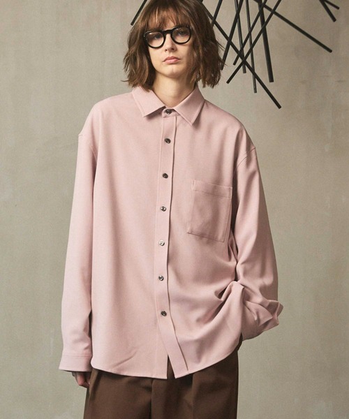 MAISON SPECIAL（メゾンスペシャル）の「《UNISEX》Toro-washer Prime-Over Shirt/トロワッシャープライムオーバーシャツ【MAISON SPECIAL/メゾンスペシャル】（シャツ/ブラウス・メンズ・ブラック/チャコールグレー/ピンク/オフホワイト/ブラウン・0/1/2）」の5枚目の写真