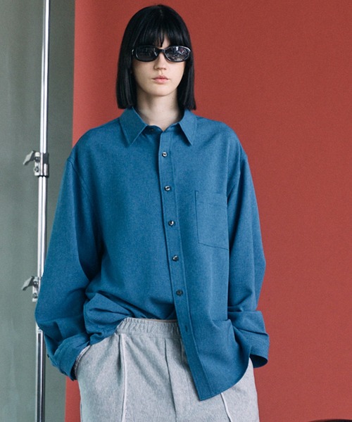 MAISON SPECIAL(メゾンスペシャル)の「《UNISEX》Toro-washer Prime-Over Shirt/トロワッシャープライムオーバーシャツ【MAISON SPECIAL/メゾンスペシャル】(シャツ/ブラウス・メンズ・ブラック/チャコールグレー/ピンク/オフホワイト/ブラウン/コーラルピンク/ラベンダー/パープル/サーモンピンク/ライトグリーン/ブルー/ダークパープル/バーガンディー・0/1/2)」の6枚目の写真