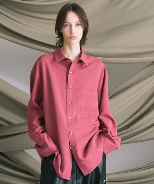 MAISON SPECIAL(メゾンスペシャル)の「《UNISEX》Toro-washer Prime-Over Shirt/トロワッシャープライムオーバーシャツ【MAISON SPECIAL/メゾンスペシャル】(シャツ/ブラウス・メンズ・ブラック/チャコールグレー/ピンク/オフホワイト/ブラウン/コーラルピンク/ラベンダー/パープル/サーモンピンク/ライトグリーン・0/1/2)」の10枚目の写真