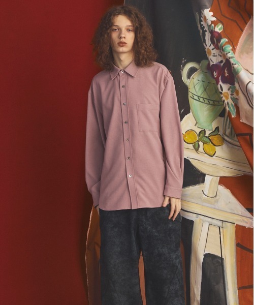 MAISON SPECIAL(メゾンスペシャル)の「《UNISEX》Toro-washer Prime-Over Shirt/トロワッシャープライムオーバーシャツ【MAISON SPECIAL/メゾンスペシャル】(シャツ/ブラウス・メンズ・ブラック/チャコールグレー/ピンク/オフホワイト/ブラウン/コーラルピンク/ラベンダー/パープル/サーモンピンク/ライトグリーン/ブルー/ダークパープル/バーガンディー・0/1/2)」の20枚目の写真