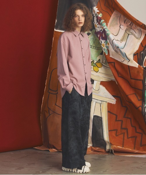 MAISON SPECIAL(メゾンスペシャル)の「《UNISEX》Toro-washer Prime-Over Shirt/トロワッシャープライムオーバーシャツ【MAISON SPECIAL/メゾンスペシャル】(シャツ/ブラウス・メンズ・ブラック/チャコールグレー/ピンク/オフホワイト/ブラウン/コーラルピンク/ラベンダー/パープル/サーモンピンク/ライトグリーン/ブルー/ダークパープル/バーガンディー・0/1/2)」の19枚目の写真