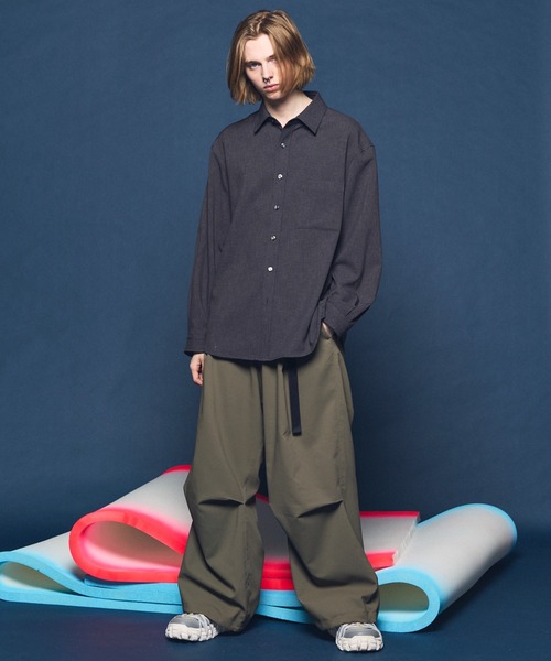 MAISON SPECIAL(メゾンスペシャル)の「《UNISEX》Toro-washer Prime-Over Shirt/トロワッシャープライムオーバーシャツ【MAISON SPECIAL/メゾンスペシャル】(シャツ/ブラウス・メンズ・ブラック/チャコールグレー/ピンク/オフホワイト/ブラウン/コーラルピンク/ラベンダー/パープル/サーモンピンク/ライトグリーン・0/1/2)」の21枚目の写真