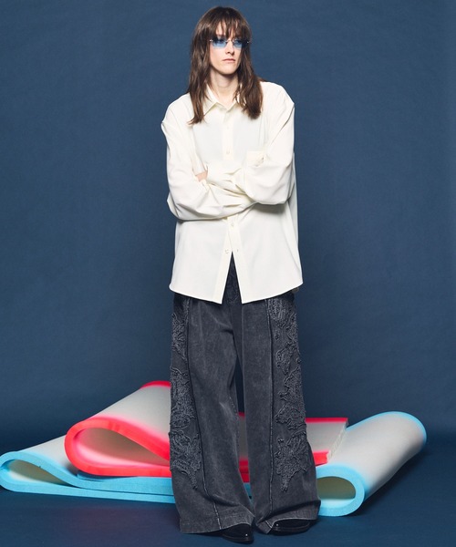 MAISON SPECIAL(メゾンスペシャル)の「《UNISEX》Toro-washer Prime-Over Shirt/トロワッシャープライムオーバーシャツ【MAISON SPECIAL/メゾンスペシャル】(シャツ/ブラウス・メンズ・ブラック/チャコールグレー/ピンク/オフホワイト/ブラウン/コーラルピンク/ラベンダー/パープル/サーモンピンク/ライトグリーン・0/1/2)」の18枚目の写真