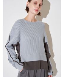 ELENDEEK（エレンディーク）の「ELENDEEK クルーネックバイカラー