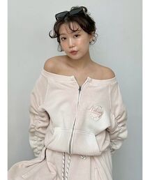 SNIDEL | 【SNIDEL/NUTMEG】オフショルジップロゴプルオーバー(スウェット)