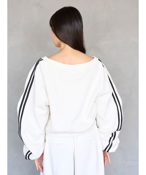 SNIDEL（スナイデル）の「【SNIDEL/NUTMEG】オフショルジップロゴプルオーバー（スウェット・レディース・グレー/ホワイト/ピンク・F）」の19枚目の写真