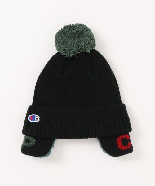 Champion（チャンピオン）の「【CHAMPION/チャンピオン】キッズ リブ耳付きワッチ（ニットキャップ/ビーニー・キッズ・ダークネイビー/ダークブルー/ブルー/グリーン/ベージュ/ネイビー/ブラック・FREE）」の12枚目の写真