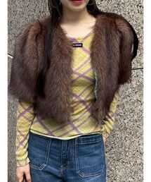 LILY BROWN | ハーフスリーブエコファージャケット(その他アウター)