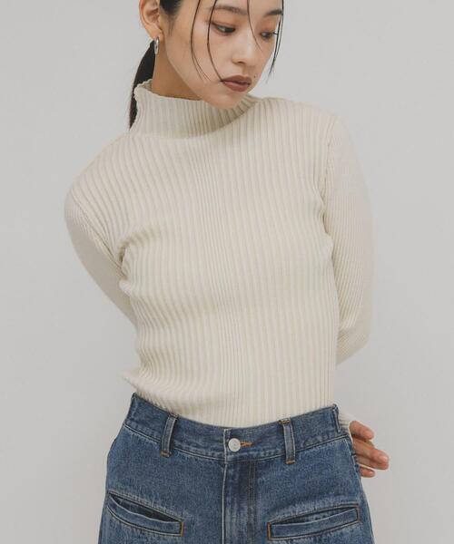 ハイネックニット illi ランダムRIBハイネックニット（ニット/セーター）｜KBF