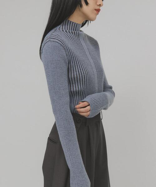 illi ランダムRIBハイネックニット（ニット/セーター）｜KBF