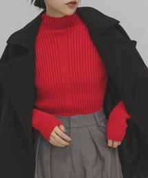 KBF | illi ランダムRIBハイネックニット(ニット/セーター)