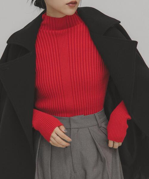 illi ランダムRIBハイネックニット（ニット/セーター）｜KBF