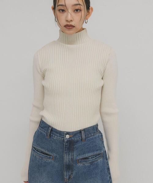 illi ランダムRIBハイネックニット（ニット/セーター）｜KBF