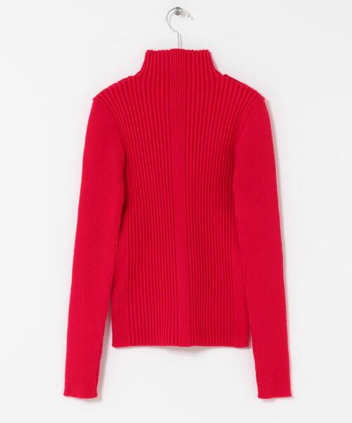 KBF（ケイビーエフ）の「illi　ランダムRIBハイネックニット（ニット/セーター・レディース・ブルー系その他/レッド系その他/グレー系その他/ホワイト系その他・ONE）」の6枚目の写真