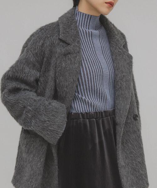 KBF（ケイビーエフ）の「illi　ランダムRIBハイネックニット（ニット/セーター・レディース・ブルー系その他/レッド系その他/グレー系その他/ホワイト系その他・ONE）」の10枚目の写真