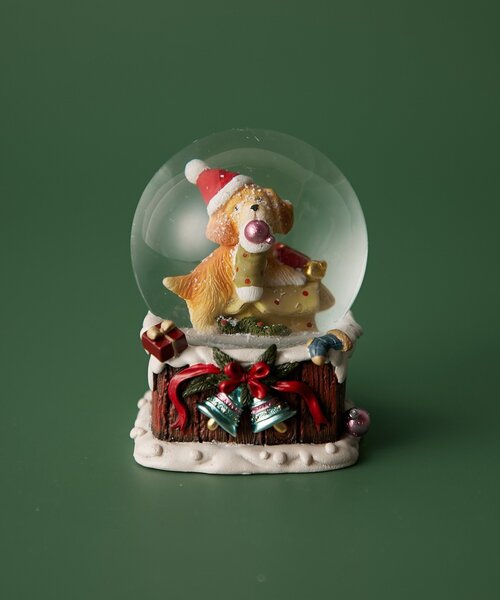 セール】クリスマスワンパクドッグスノードーム 犬（インテリア雑貨